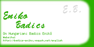 eniko badics business card