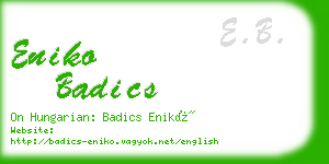 eniko badics business card